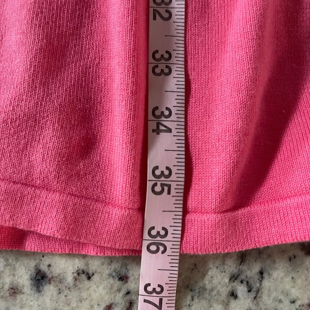 Isaac Mizrahi Live! Cardigan Women 5X Pink Barbiecore Cable Knit Open Front Long - Picture 7 of 7